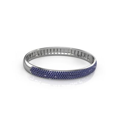 Bangle Emely 8mm 585 white gold sapphire 1.4 mm
