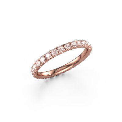 Stackable ring Jackie 2.0 585 rose gold morganite champagne 2 mm