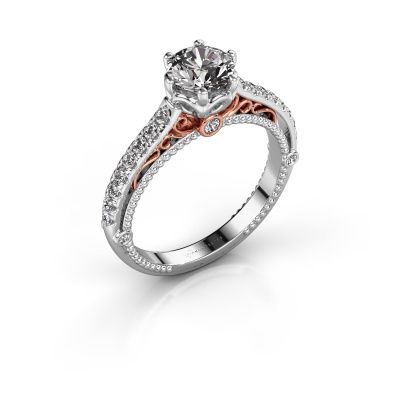 Engagement ring Venita 585 white gold diamond 1.345 crt