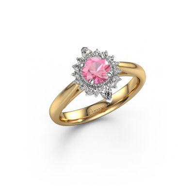 Engagement ring Susan 585 gold pink sapphire 5 mm