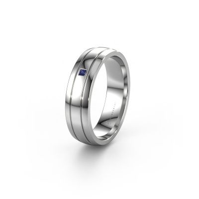 Wedding ring WH0422L25X 585 white gold sapphire ±0.20x0.06 in