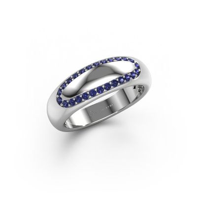 Ehering Danique 585 Weißgold Saphir ±6x3 mm
