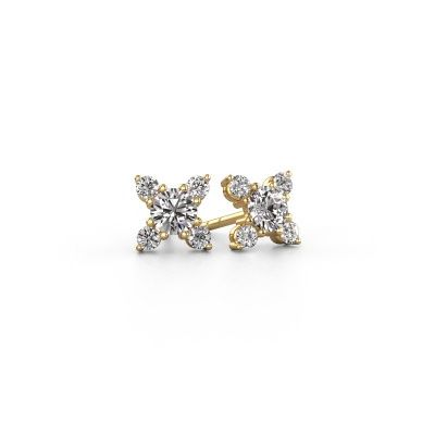 Boucles d'oreilles Nina 585 or jaune diamant 0.74 crt