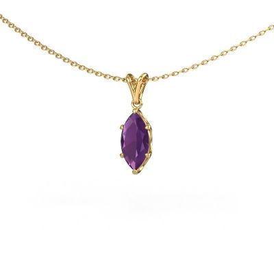 Pendant Sam MRQ 585 gold amethyst 10x5 mm