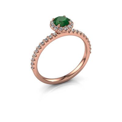 Engagement ring Miranda rnd 585 rose gold emerald 5 mm
