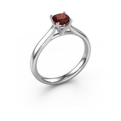 Engagement ring Mignon cus 1 585 white gold garnet 5 mm