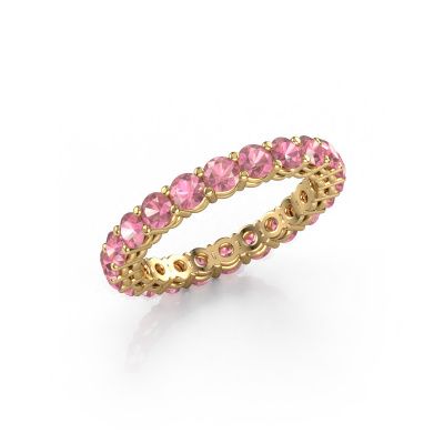 Stackable ring Michelle full 3.0 585 gold tourmaline pink 3 mm