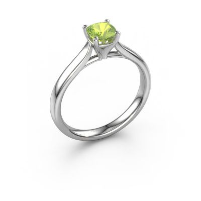 Engagement ring Mignon cus 1 950 platinum peridot 5 mm