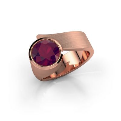 Ring Nakia 585 rosé goud rhodoliet 8 mm