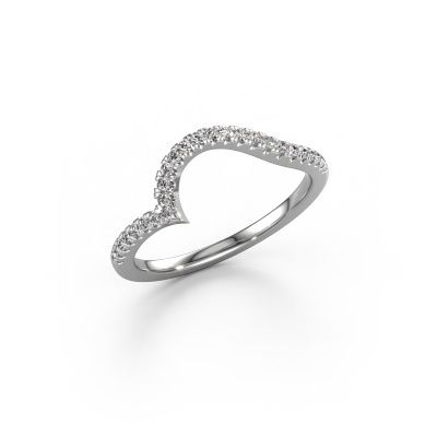 Vorsteckring SR0633-2 950 Platin Lab-grown Diamant 0.195 crt