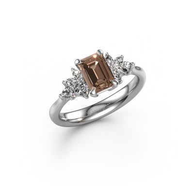 Bague de fiançailles Fiona EME 950 platine diamant brun 1.40 crt