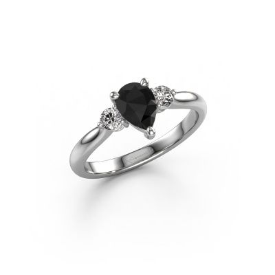 Engagement ring Lieselot PER 950 platinum black diamond 1.19 crt