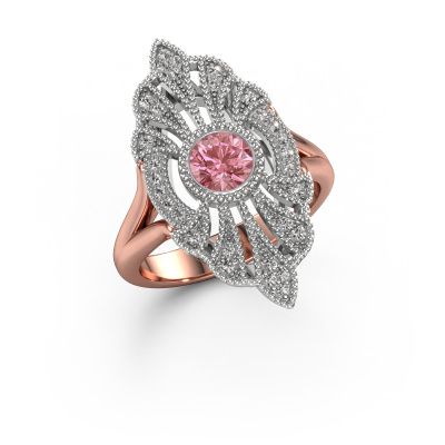 Engagement ring Hanna 585 rose gold pink lab grown diamond 5 mm
