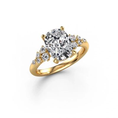 Engagement ring Royce CSH 585 gold lab grown diamond 3.266 crt