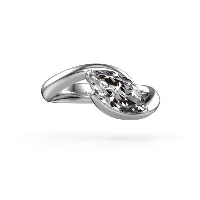 Engagement ring Aida MRQ 950 platinum lab-grown diamond 1.25 crt