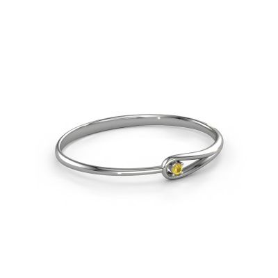 Bangle Zara 585 white gold yellow sapphire 4 mm