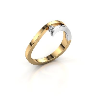 Ring Evalyn 1 585 gold diamond 0.03 crt