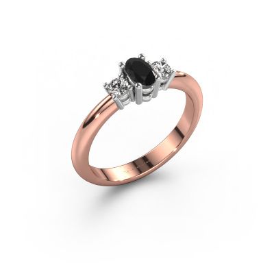Engagement ring Karie 585 rose gold black diamond 0.436 crt