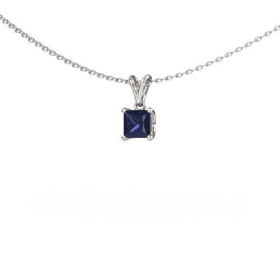 Pendant Sam SQR 585 white gold sapphire 4.5 mm