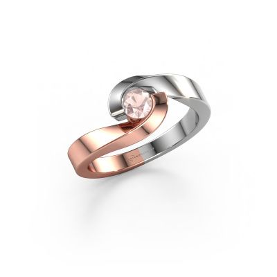Ring Sheryl 585 rose gold morganite champagne 4 mm