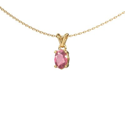 Pendant Lucy 1 585 gold tourmaline pink 7x5 mm