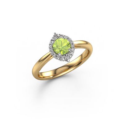 Engagement ring Tora 585 gold peridot 5 mm