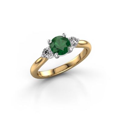 Engagement ring Lieselot RND 585 gold emerald 6.5 mm
