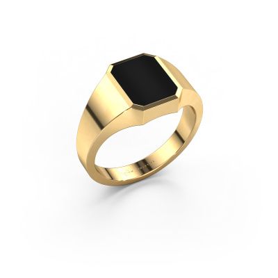 Pinky Ring Lars 1 585 Gold Onyx 10x8 mm