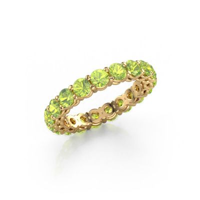 Stackable ring Michelle full 3.4 585 gold peridot 3.4 mm
