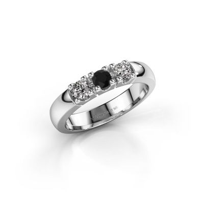 Ring Rianne 3 950 platina zwarte diamant 0.48 crt