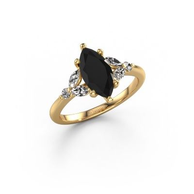 Engagement ring Megan MRQ 585 gold black diamond 1.50 crt