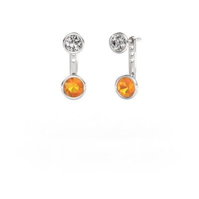Boucles d'oreilles Halle 585 or blanc citrine 6 mm