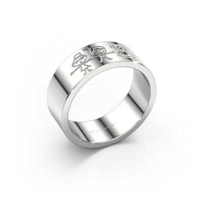 Wedding ring Fairy 585 white gold ±0.28x0.06 in