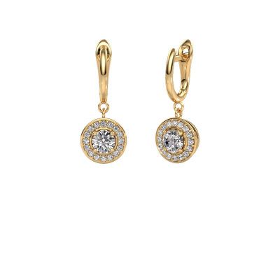 Drop earrings Ninette 1 585 gold lab-grown diamond 1.384 crt