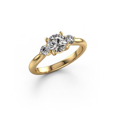 Engagement ring Lieselot RND 585 gold lab grown diamond 1.30 crt