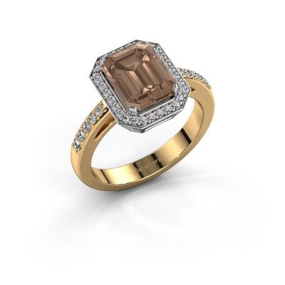 Verlovingsring Dodie 2 585 goud bruine diamant 1.362 crt