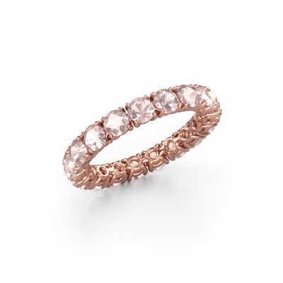 Stackable ring Vivienne 3.4 585 rose gold morganite champagne 3.4 mm