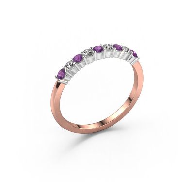 Ring Yasmin 9 585 rose gold amethyst 2.4 mm