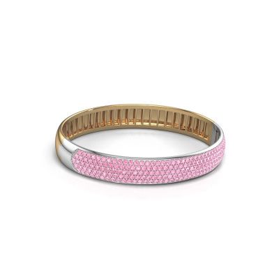 Bangle Emely 10mm 585 gold pink sapphire 1.7 mm