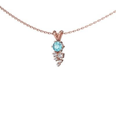 Pendant Royce 585 rose gold blue topaz 4 mm