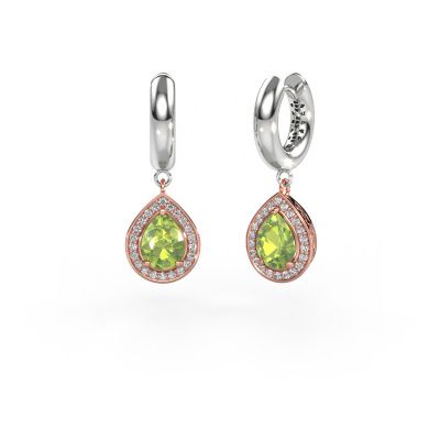 Drop earrings Barbar 1 585 rose gold peridot 7x5 mm