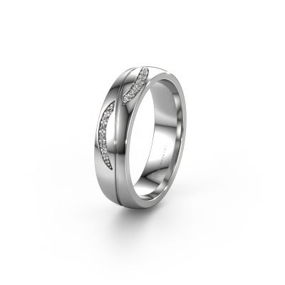 Wedding ring WH2118L25A 950 platinum zirconia ±5x1.7 mm