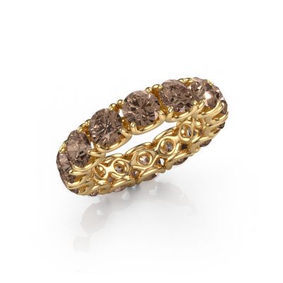 Ring Estee 4.7 585 gold brown diamond 5.60 crt