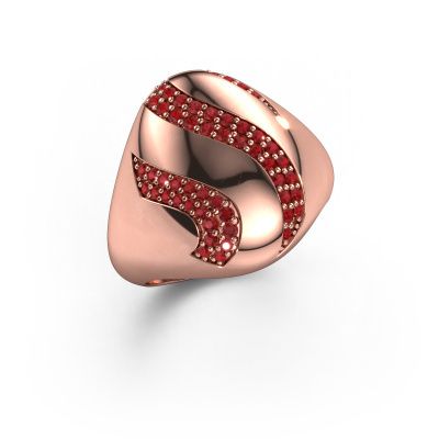 Bague Vilma 585 or rose rubis 1.2 mm