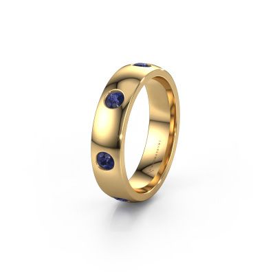 Wedding ring WH0105L25BP 585 gold sapphire 3 mm ±0.20x0.08 in