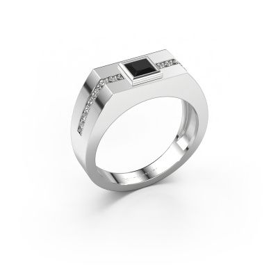 Herrenring Robertus 2 950 Platin Schwarz Diamant 0.672 crt