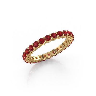 Stackable ring Michelle full 2.4 585 gold ruby 2.4 mm