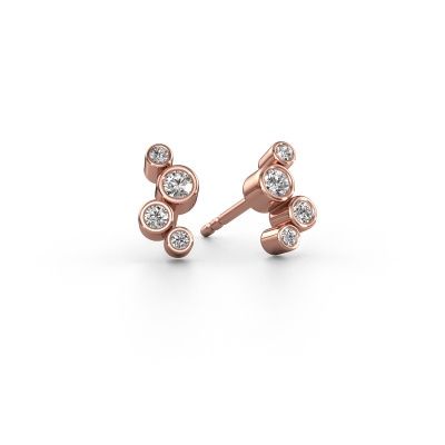 Stud earrings Marlys 2 585 rose gold diamond 0.800 crt