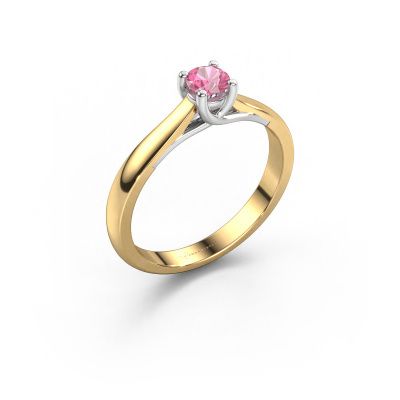 Engagement ring Mia 1 585 gold pink sapphire 4 mm