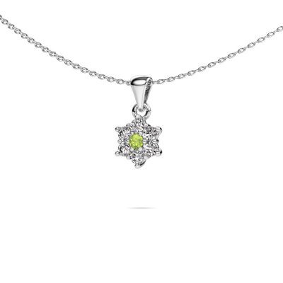 Pendant Chantal 950 platinum peridot 2.4 mm